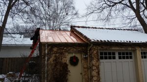 roof with snow on it in winter