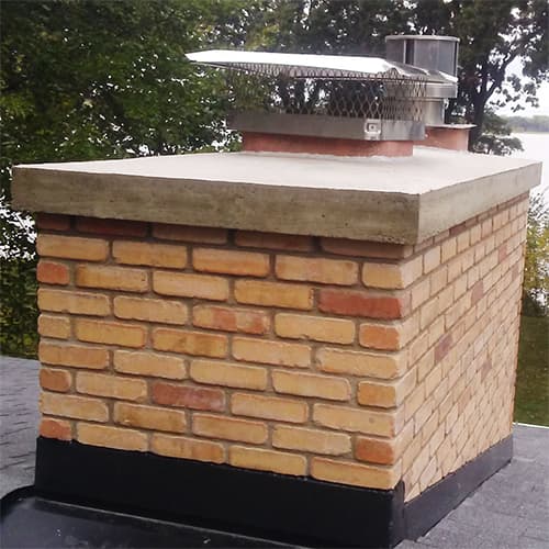 photo of a brick chimney